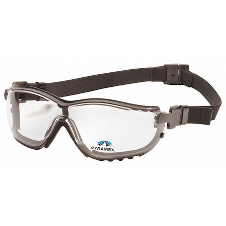 Bifocal Safety Goggles, 2.0 Diopter, Clear Lens, H2X Anti-Fog, Foam Padding, V2G Series