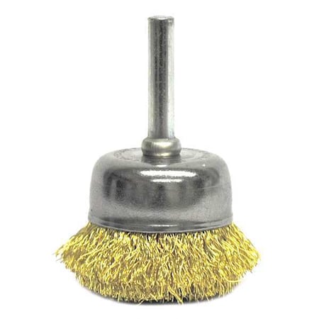 Crimped Wire Cup Wire Brush, 1-3/4", 1/4"