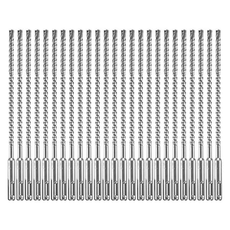 4-Cutter Hammer Drill Bit 1/4" x 8-1/2"L, SDS Plus, 25PK