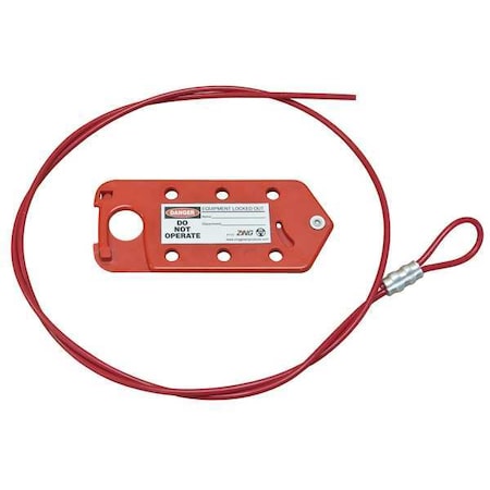 Tab-Cinching Cable Lockout,6 ft. L