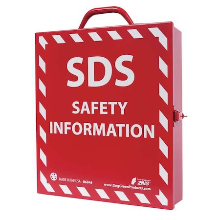 Procedure Cabinet, SDS Safety Information, Recycled Stainless Steel, 14 in W, 12 in H