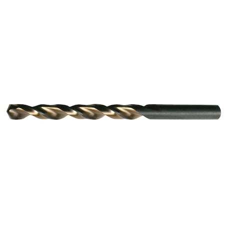135 Degree Heavy-Duty Parabolic Jobber Length Drill Cle-Line 1872 Black and Gold HSS RHS/RHC 9.50mm