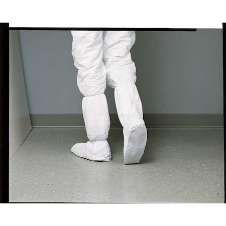 Disposable Boot Covers, L, Tyvek(R) IsoClean(R), Elastic, Serged Seam