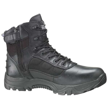Unisex Work Boot, 9.5 M, Leather and Nylon, 6 in Height, Black