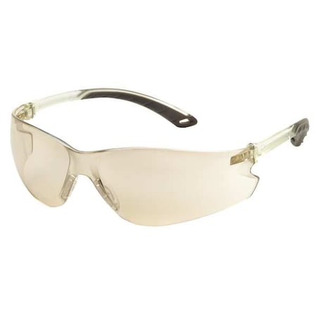 Safety Glasses, Itek Series, Anti-Scratch, Frameless, Gray Mirror, Indoor/Outdoor Lens