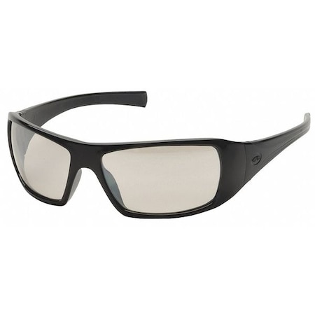Goliath(R), Safety Glasses, Anti-Scratch, Gray Mirror Lens, Black Frame, Full-Frame