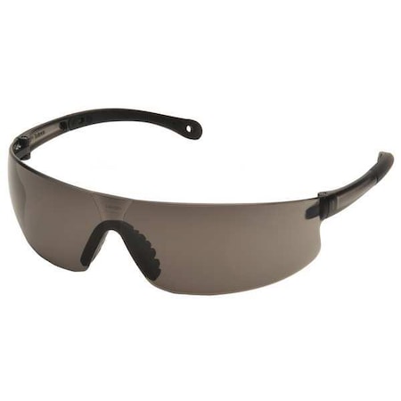 Provoq(R), Safety Glasses, Anti-Scratch, Gray Lens, Gray Frame, Frameless