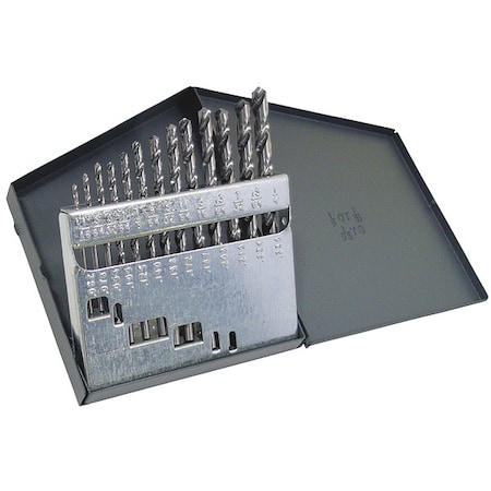 13PC 118 Degree General Purpose Jobber Length Drill Set Cle-Line 1898 Bright HSS RHS/RHC 1/16-1/4x1/64