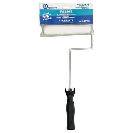 Mini Paint Roller Frame, Plastic Handle, 6-1/2" Rollers