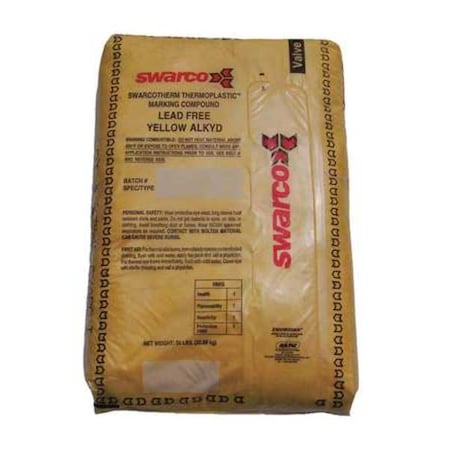Granular Thermoplastic Extrude Pavement Marking, Thermoplastic, 23 in Length, 14 in Width, Yellow