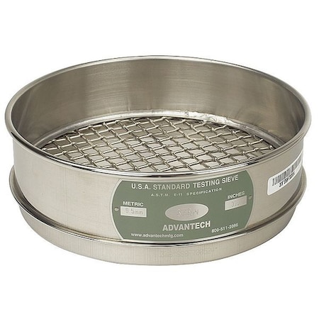 Sieve, 3/4", S/S, 8 In, Full Ht