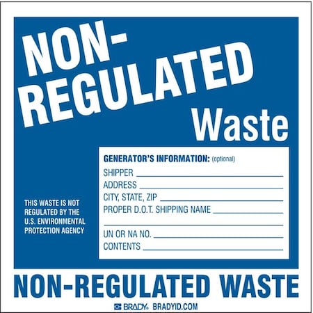 DOT Handling Label, Vinyl, 6" W, 6" H