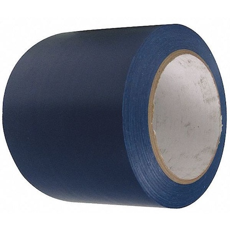 Floor Marking Tape, vinyl, No Legend, Blue, 3 in W., 4 mil Thickness