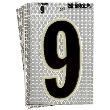 NumberLabel,6inH,3inW,PK10