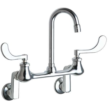 Gooseneck Kitchen/Bathroom Faucet, Manual, 3" to 13" Mount, 2 Hole Commercial