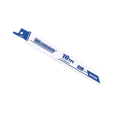 6 in x 10 TPI, Reciprocating Saw Blade, 5 PK