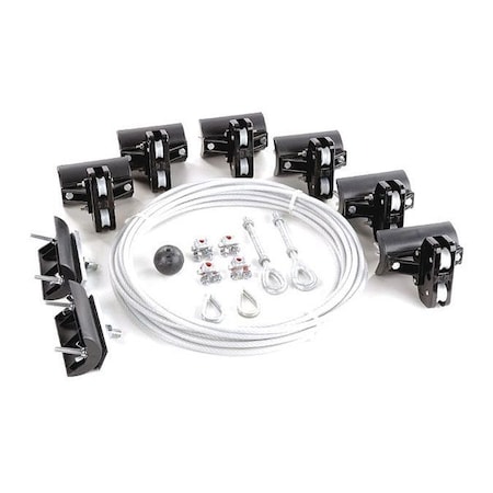 Festoon System Kit,1/4 In Rope,L 40 Ft
