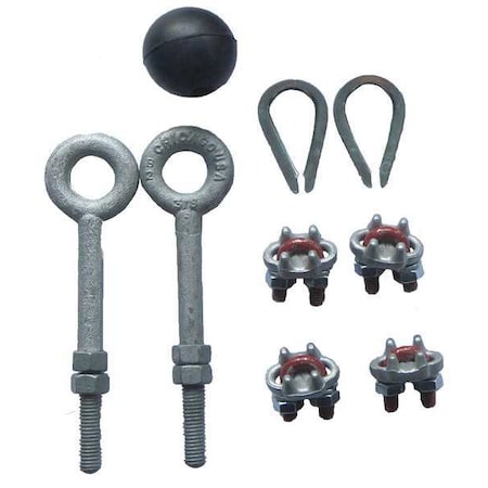Festoon Hardware Kit,1/4 In Wire Rope