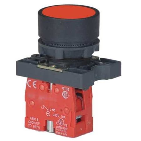 Push Button Operator, 22 mm, 1NC, Red