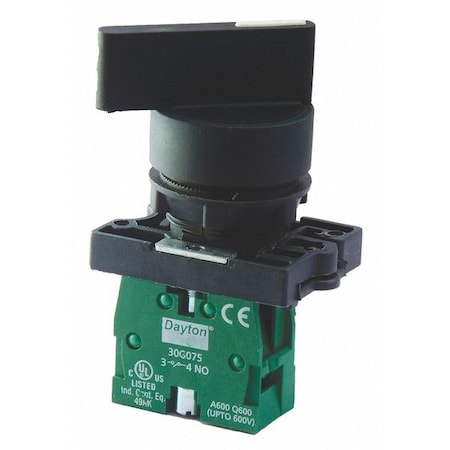 Non-Illum Selector Switch,1NO,No Key