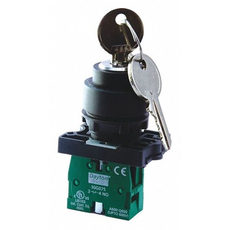 Non-Illum Selector Switch,Silver,Plastic