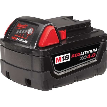 M18 REDLITHIUM XC4.0 Battery, 4.0Ah, Extended Capacity, 18V, Li-Ion Battery