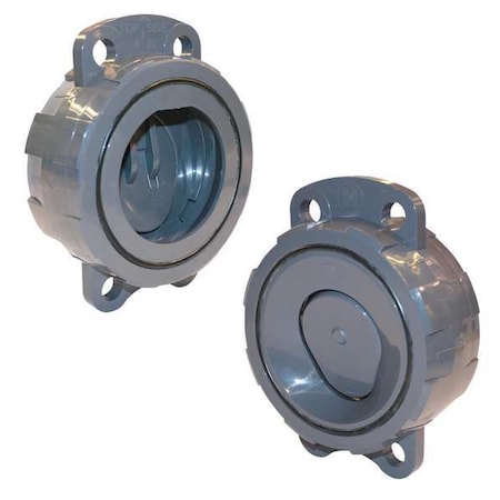 Check Valve, Wafer, 3", PVC/FPM