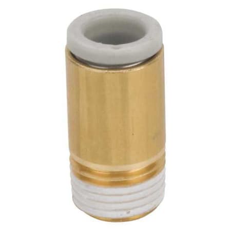 Push-Fit Adapter Fitting, Push-to-Connect x MBSPT, 10mm Tube OD, 1/2 in Pipe Size, Plastic