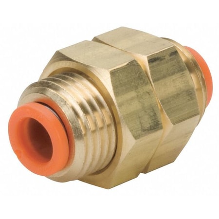 Push-Fit Union Fitting, Push-to-Connect x Push-to-Connect, 1/2 in Tube OD, 1-12 Pipe Size, Plastic