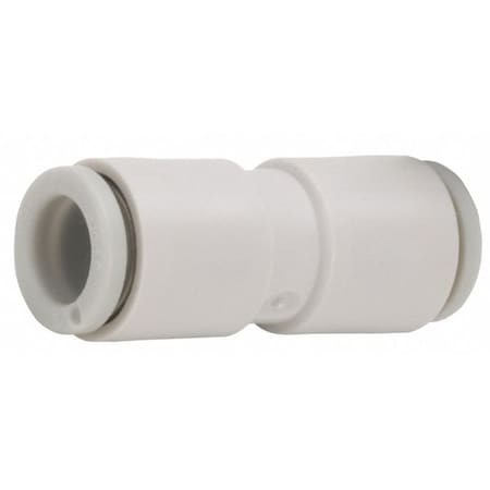 Push-Fit Fitting, Push-to-Connect x Push-to-Connect, 5/32 in x 1/4 in Tube OD, Brass