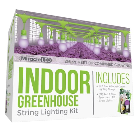 Ultra Grow 4-Socket Corded LED Grow,PK2