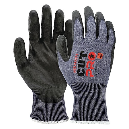 Coated Gloves, Cut Level A5 ,Dipped ,Polyurethane ,Smooth ,M 12 PK