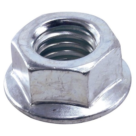 Flanged Serrated Hex Nut,Zinc,PK16