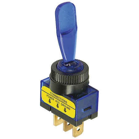 Toggle Switch,SPST,Red,Panel Mount