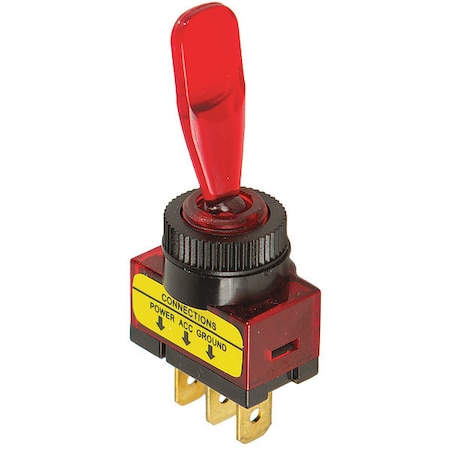 Toggle Switch,SPST,1/4" Male Terminal