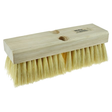 9" Deck Scrub Brush, White Tampico Fill