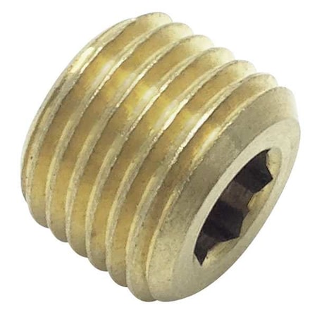 Brass Internal Hex Head Plug, Male NPT