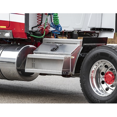 Heavy Duty Smooth Aluminum WideOpen Step Boxes for Semi Trucks - 36 Inch Width
