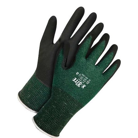 Cut-Resistant Coated Gloves, Cut Level A2 ,Dipped ,Nitrile ,Sandy ,7 1 PR