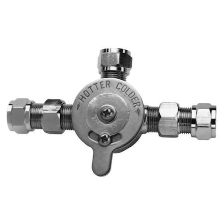 Mixing Check Valve,3/8 In Comp,Brass