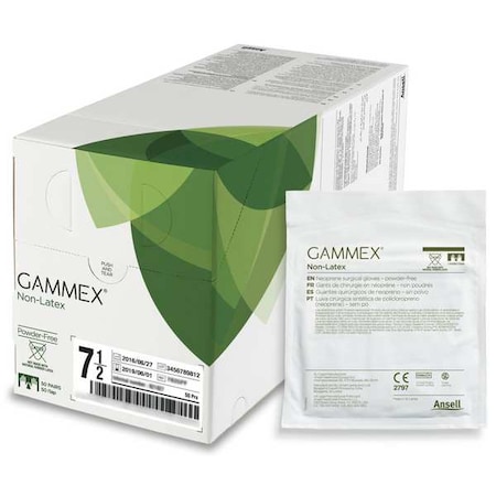 Gammex(R), Disposable Surgical Gloves, Neoprene, Non-Latex, Powder-Free, S ( 7 ), 50 PK, Green