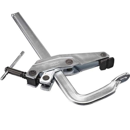 24" Bar Clamp, Electro-Galvanized Sliding Pin T-Handle Handle and 4 in Throat Depth