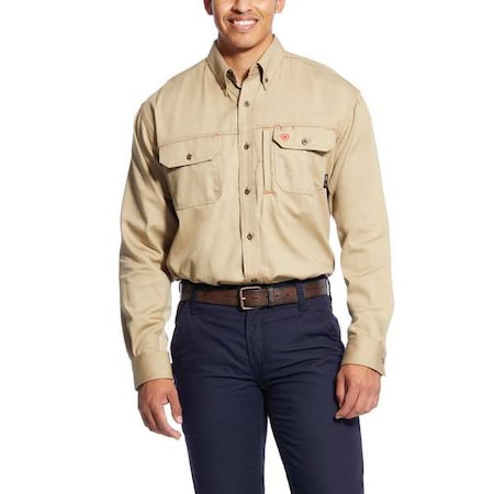 Men's Flame-Resistant Shirt, 8.9 cal/sq cm, 2XL, Cotton