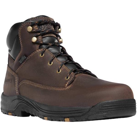 Men's 6-Inch Work Boot, 9 1/2, Aluminum Toe, 6 in H, Brown, 19453