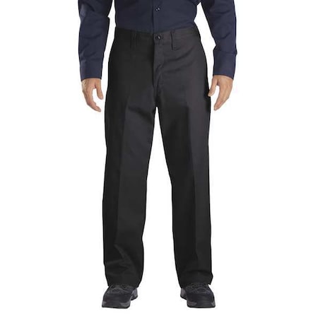 Men's Industrial Work Pants, L/XL, Black, Cotton/Polyester