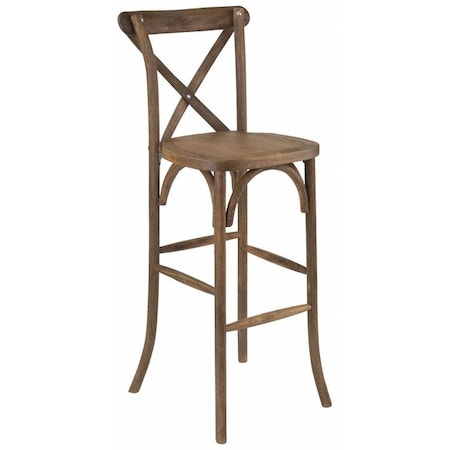 Barstool,Antique,Cross Back