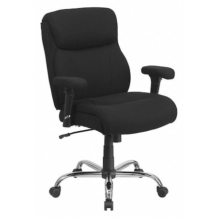 Hercules Task Office Chair, Black Back, 29-1/2 in W 29" L 44" H, Adjustable Padded, Fabric Seat