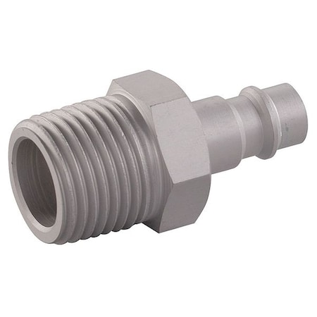 Coupler Plug,(M)NPT,1/4,Aluminum