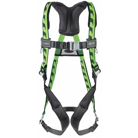 AirCore Full Body Harness, Quick Connect Buckles, Polyester, Green, Size L/XL