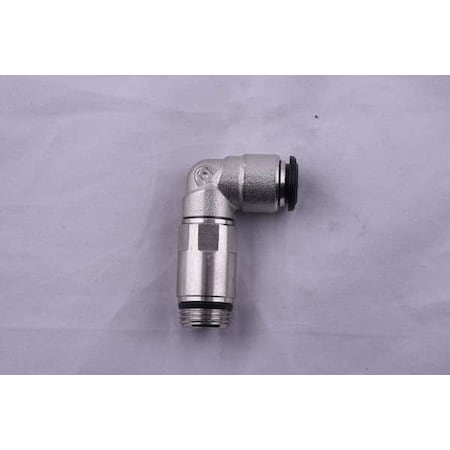Push to Connect Fitting, Brass, Silver